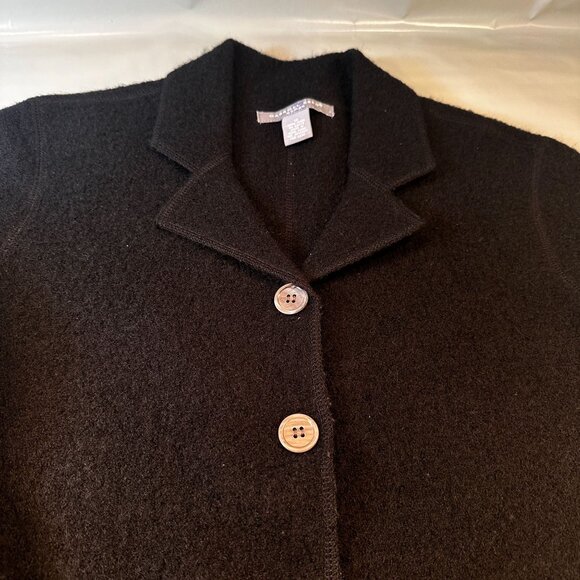 Carroll Reed Wool Jacket Women Felted Blazer Textured Pocket Cardigan Long Sleev - Picture 5 of 16